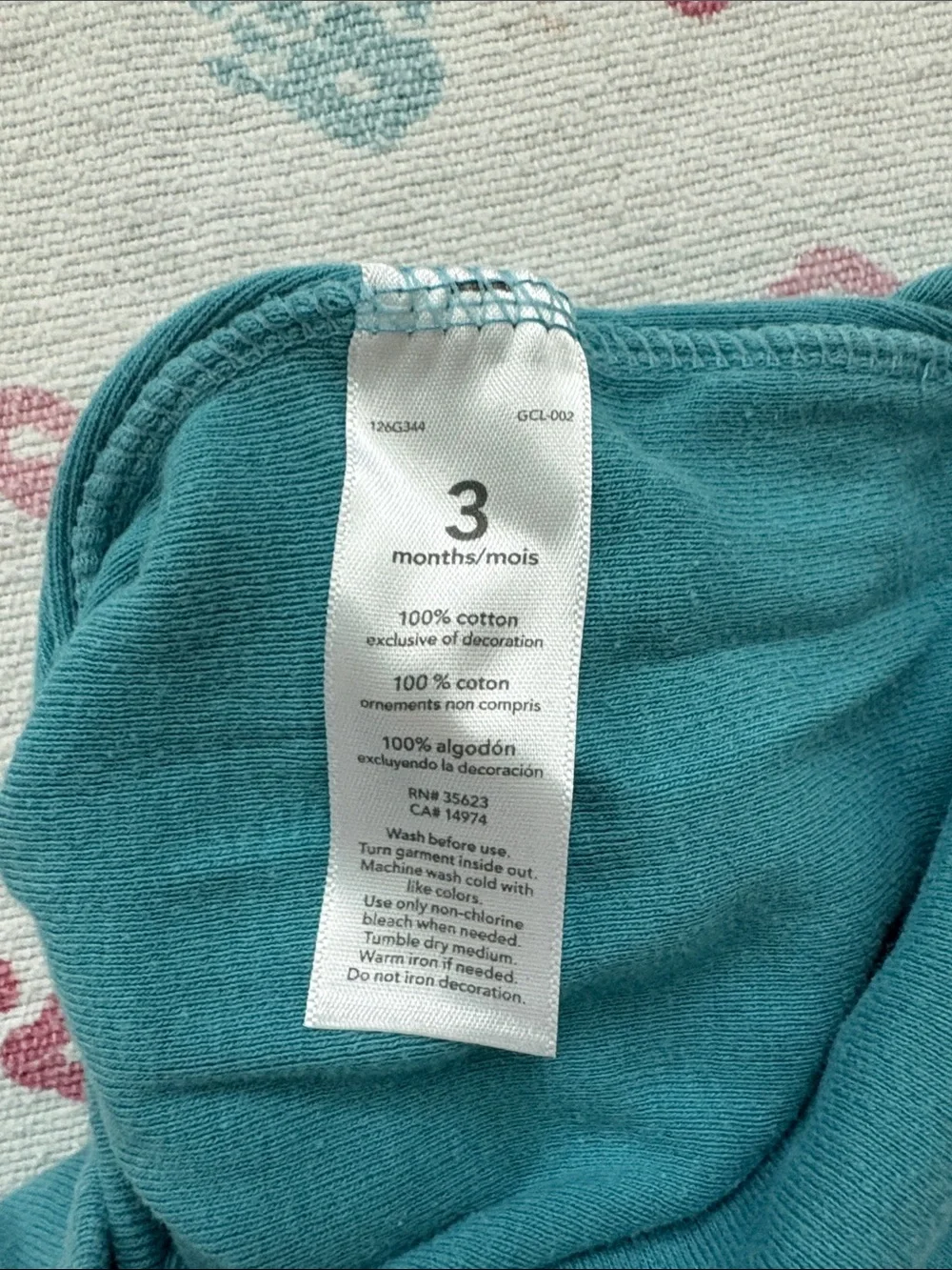Carters teal baby